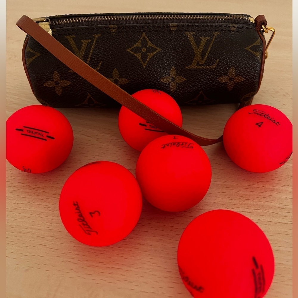 Louis Vuitton Monogram Papillon Golf Ball Holder EUC NWOT dust bag France - Picture 14 of 16